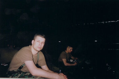This is one of me when I was sidk durring the war in MOPP gear.