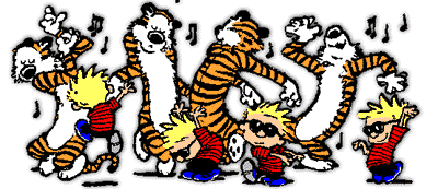 Calvin and Hobbes Gettin' down!